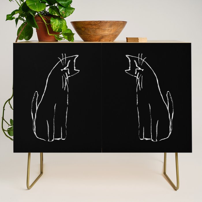 Curious cat impression Credenza Gallery Image 1