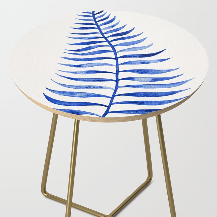 Navy Palm Leaf Side Table Gallery Image 2