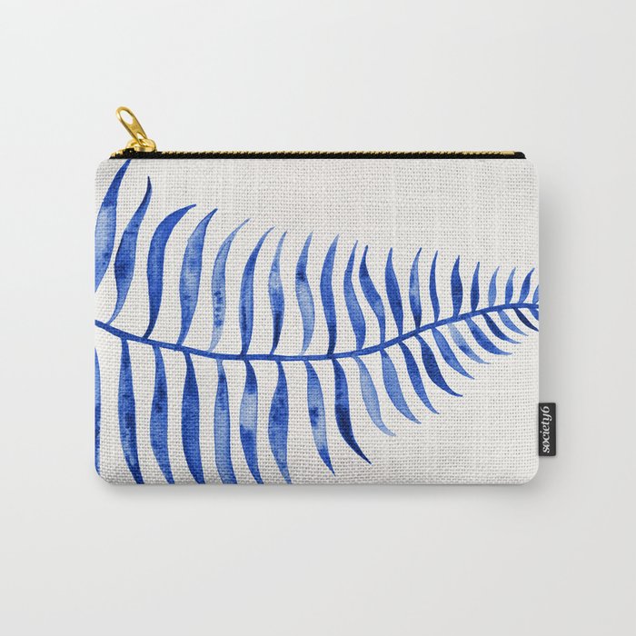 Navy Palm Leaf Carry All Pouch Gallery Image 1