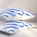 Navy Palm Leaf Pillow Sham Gallery Image 3