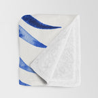 Navy Palm Leaf Throw Blanket Gallery Image 3