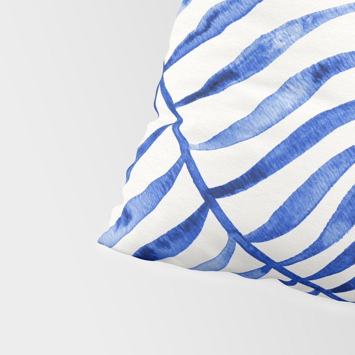 Navy Palm Leaf Pillow Sham Gallery Image 4