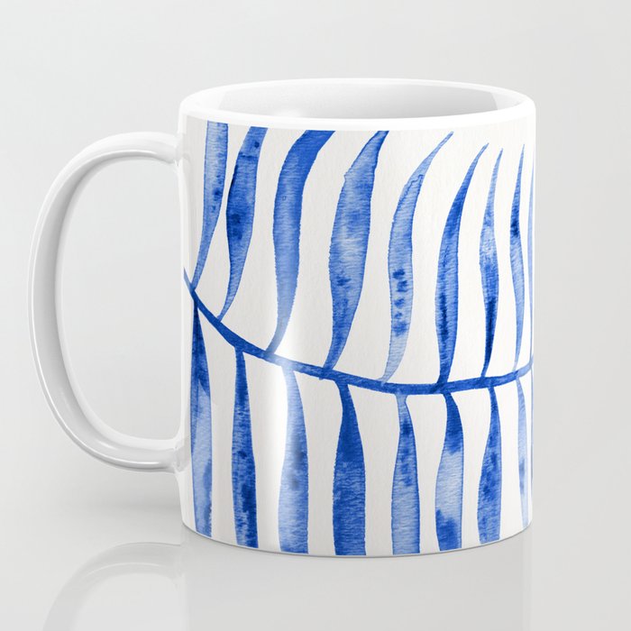 Navy Palm Leaf Coffee Mug Gallery Image 3