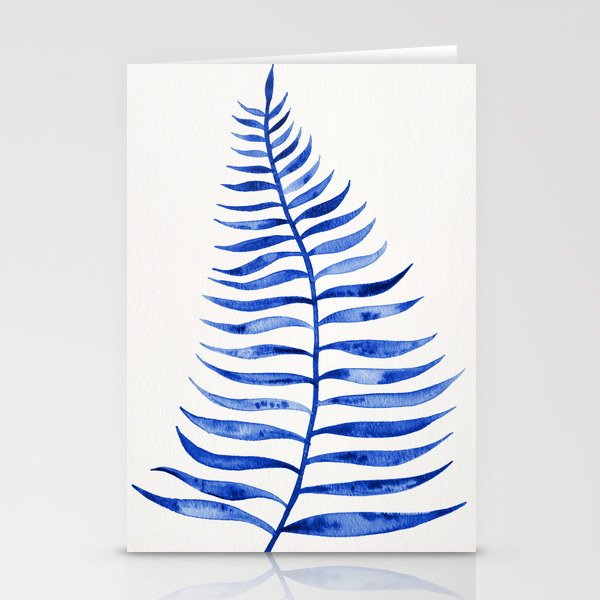 Navy Palm Leaf Stationery Card Gallery Image 1