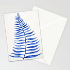 Navy Palm Leaf Stationery Card Gallery Image 2