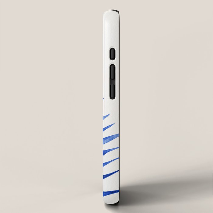 Navy Palm Leaf iPhone Case Gallery Image 2