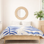 Navy Palm Leaf Duvet Cover Gallery Image 3