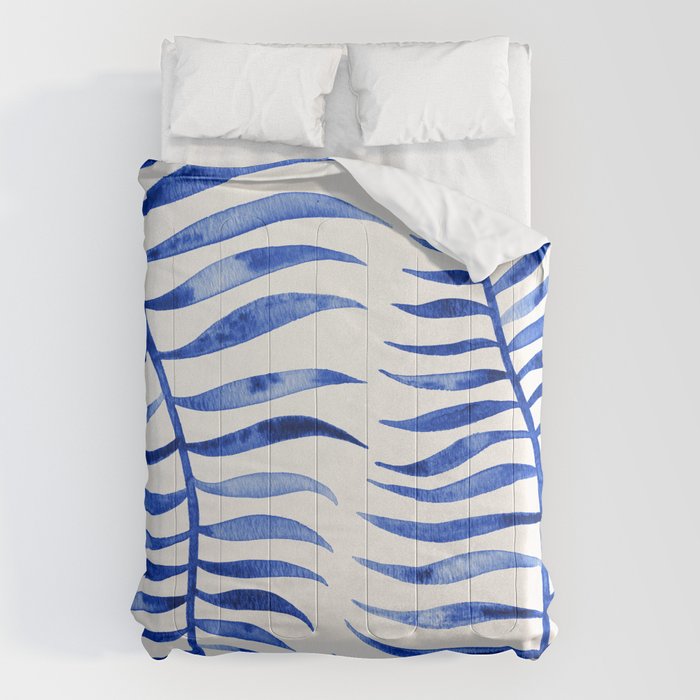 Navy Palm Leaf Comforter Gallery Image 6