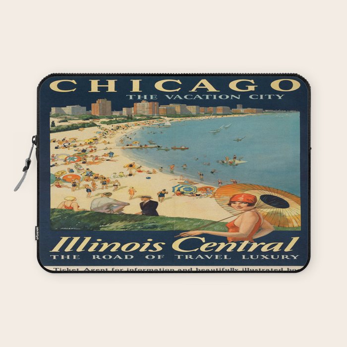 Vintage poster - Chicago Laptop Sleeve Gallery Image 1