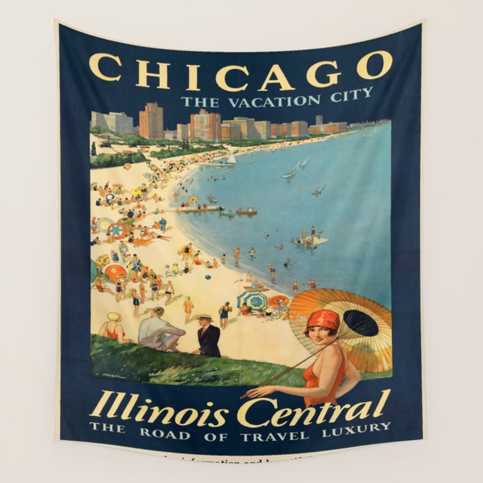 Vintage poster - Chicago Wall Tapestry Gallery Image 4