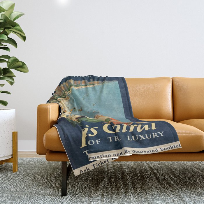 Vintage poster - Chicago Throw Blanket Gallery Image 1