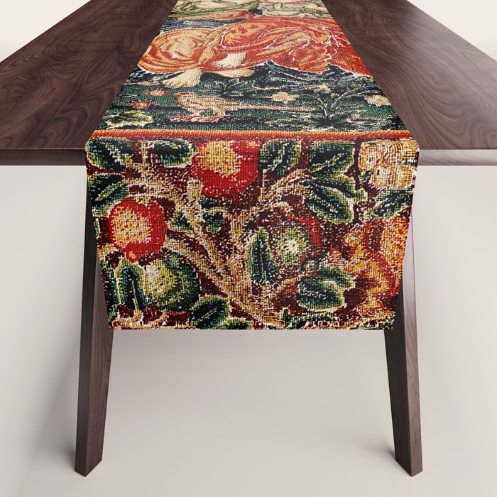 Franco Flemish Allegorical 17th Century Tapestry Print Table Runner Gallery Image 1