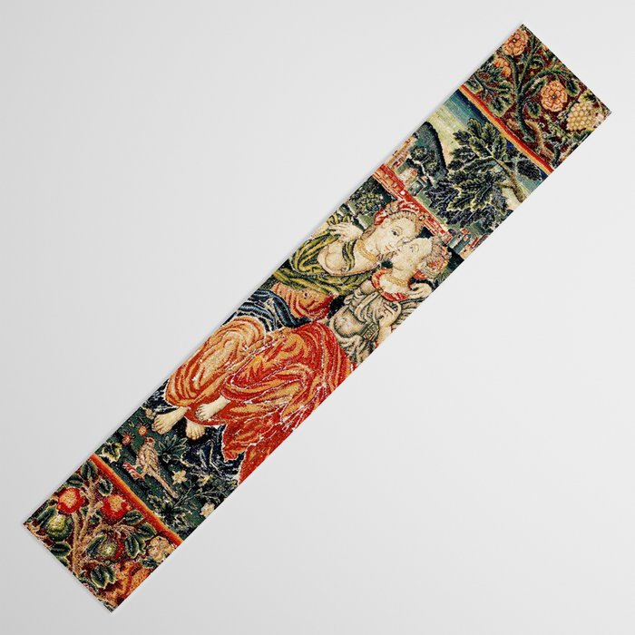 Franco Flemish Allegorical 17th Century Tapestry Print Table Runner Gallery Image 3