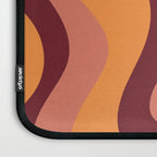 Retro Liquid Swirl Abstract Pattern Square in Warm Terracotta Earth Tones Laptop Sleeve Gallery Image 3