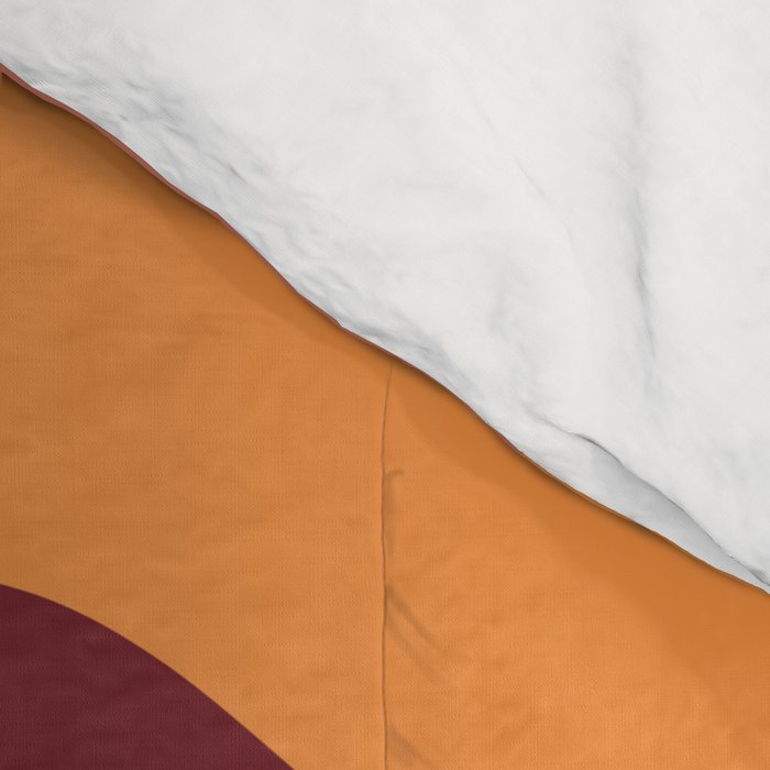 Retro Liquid Swirl Abstract Pattern Square in Warm Terracotta Earth Tones Comforter Gallery Image 4