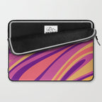 Fluid Vibes Retro Aesthetic Swirl Abstract Mustard Magenta Purple Orange Laptop Sleeve Gallery Image 2