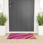 Fluid Vibes Retro Aesthetic Swirl Abstract Mustard Magenta Purple Orange Welcome Mat Gallery Image 3