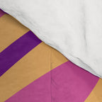 Fluid Vibes Retro Aesthetic Swirl Abstract Mustard Magenta Purple Orange Comforter Gallery Image 4