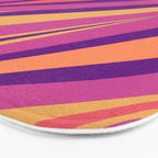 Fluid Vibes Retro Aesthetic Swirl Abstract Mustard Magenta Purple Orange Bath Mat Gallery Image 3