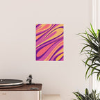 Fluid Vibes Retro Aesthetic Swirl Abstract Mustard Magenta Purple Orange Poster Gallery Image 2