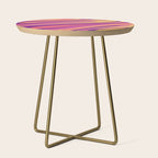 Fluid Vibes Retro Aesthetic Swirl Abstract Mustard Magenta Purple Orange Side Table Gallery Image 1