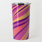 Fluid Vibes Retro Aesthetic Swirl Abstract Mustard Magenta Purple Orange Travel Mug Gallery Image 1