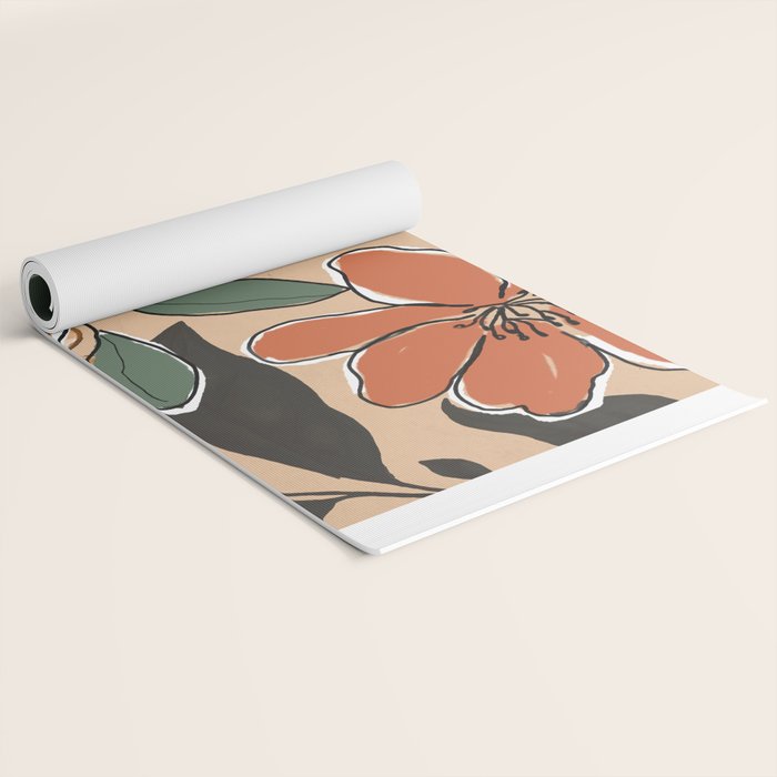 Elegant Botanical Line Art 2 Yoga Mat Gallery Image 2