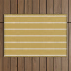 Minimal Triangles - Ochre Yellow Outdoor Rug Gallery Image 1