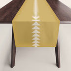 Minimal Triangles - Ochre Yellow Table Runner Gallery Image 1
