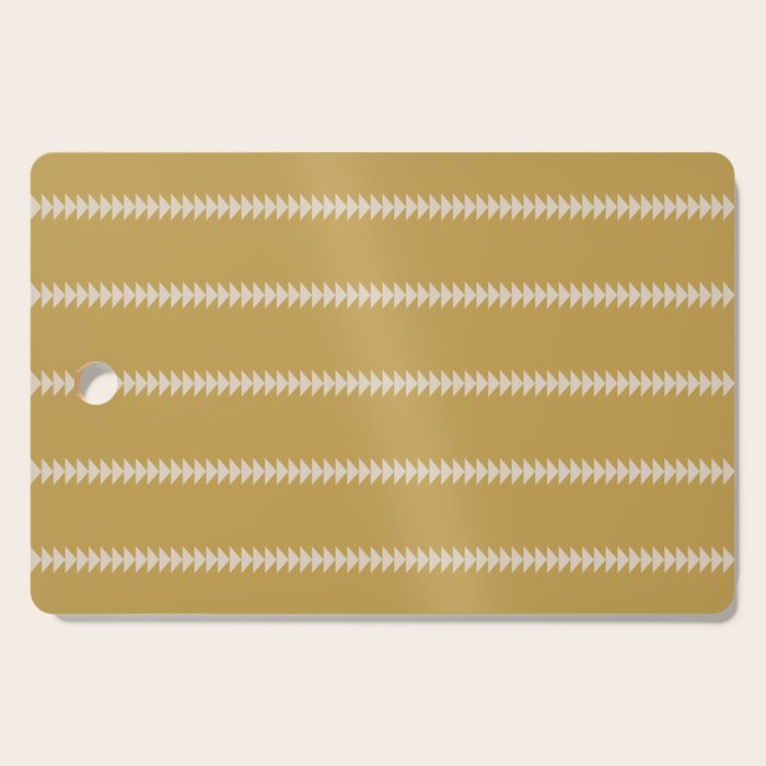 Minimal Triangles - Ochre Yellow Cutting Board Gallery Image 1