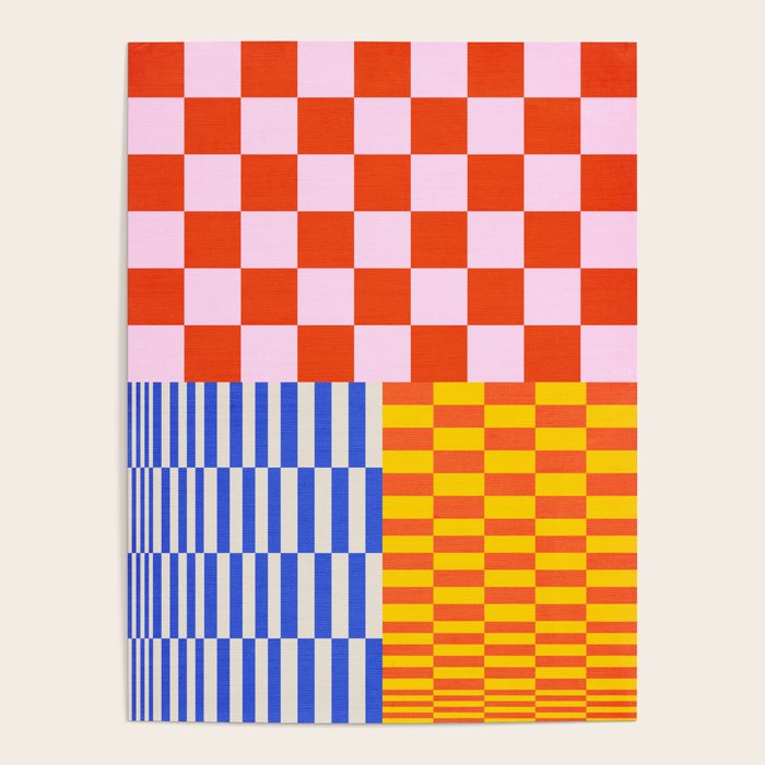 Retro Checkerboard Collage 03 Poster Gallery Image 4