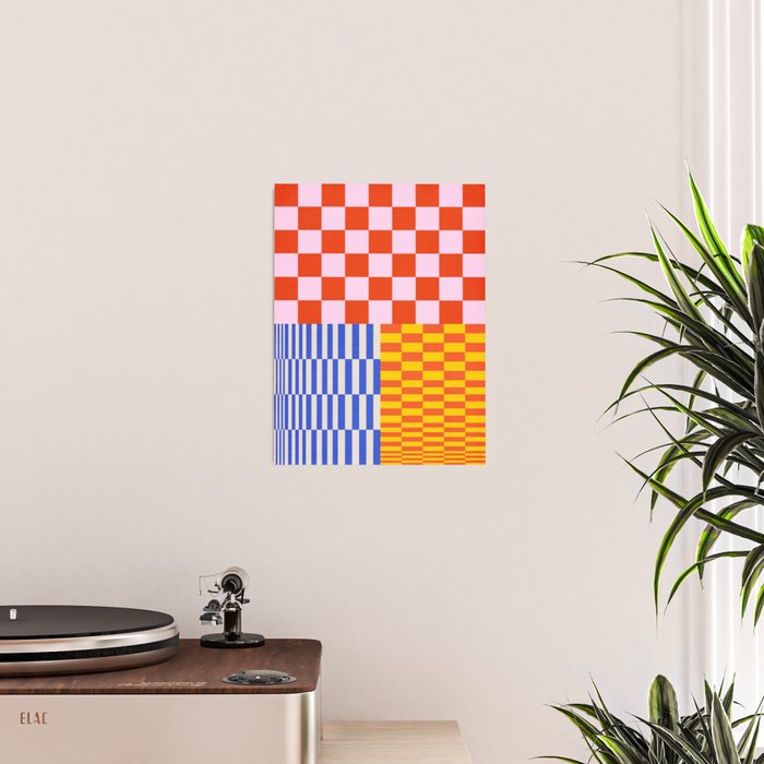 Retro Checkerboard Collage 03 Poster Gallery Image 2