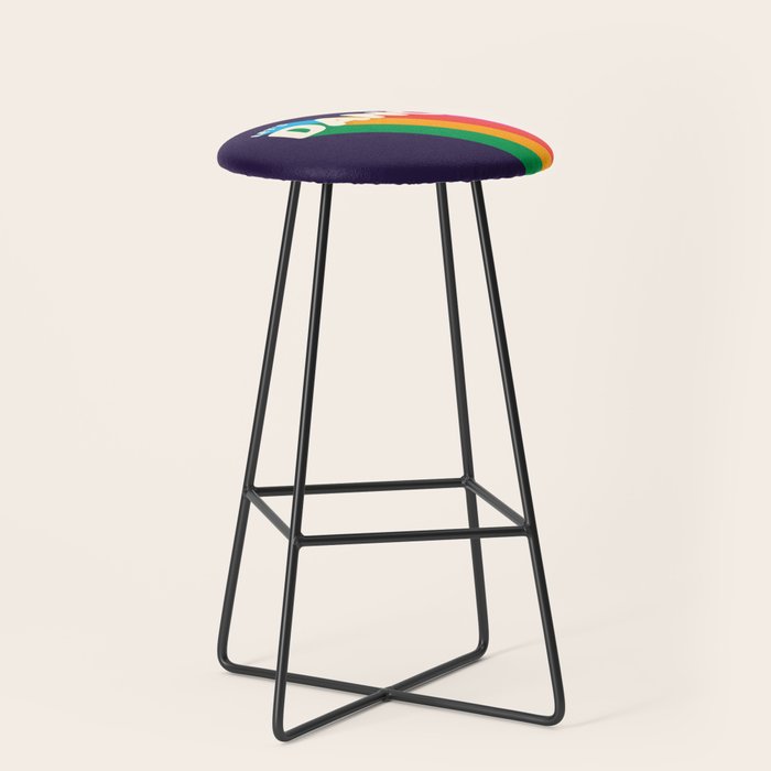 RAINBOW DANCE TYPOGRAPHY- let's dance Stool Gallery Image 1