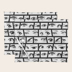 Anime eye cartoon comic art pattern Placemat Gallery Image 1