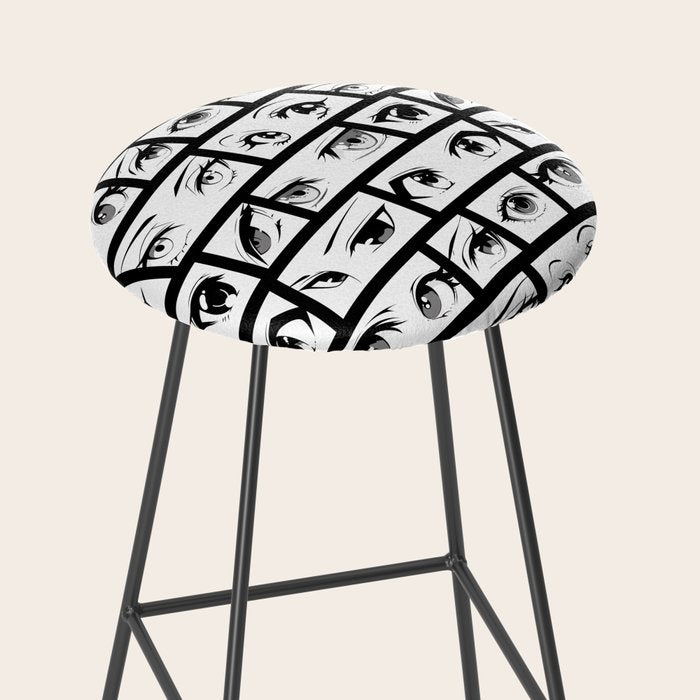 Anime eye cartoon comic art pattern Stool Gallery Image 2