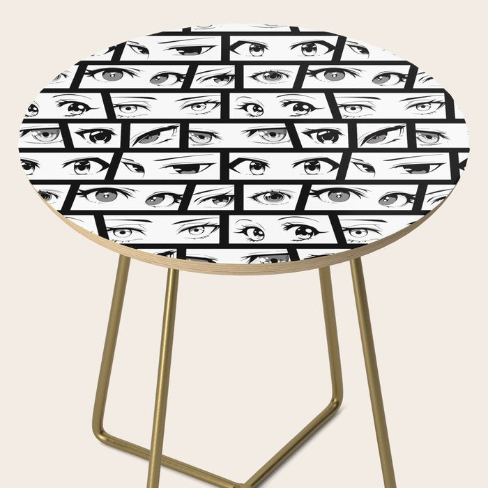 Anime eye cartoon comic art pattern Side Table Gallery Image 2