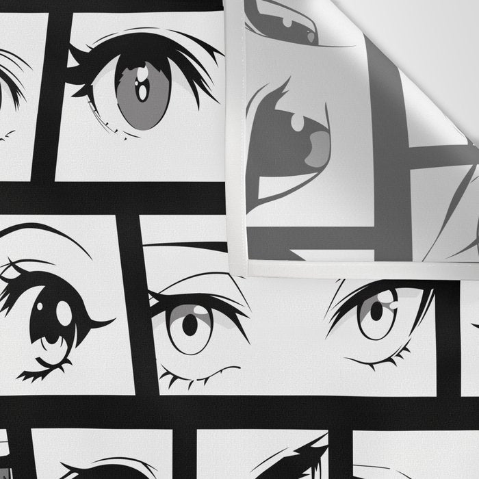 Anime eye cartoon comic art pattern Wall Tapestry Gallery Image 3