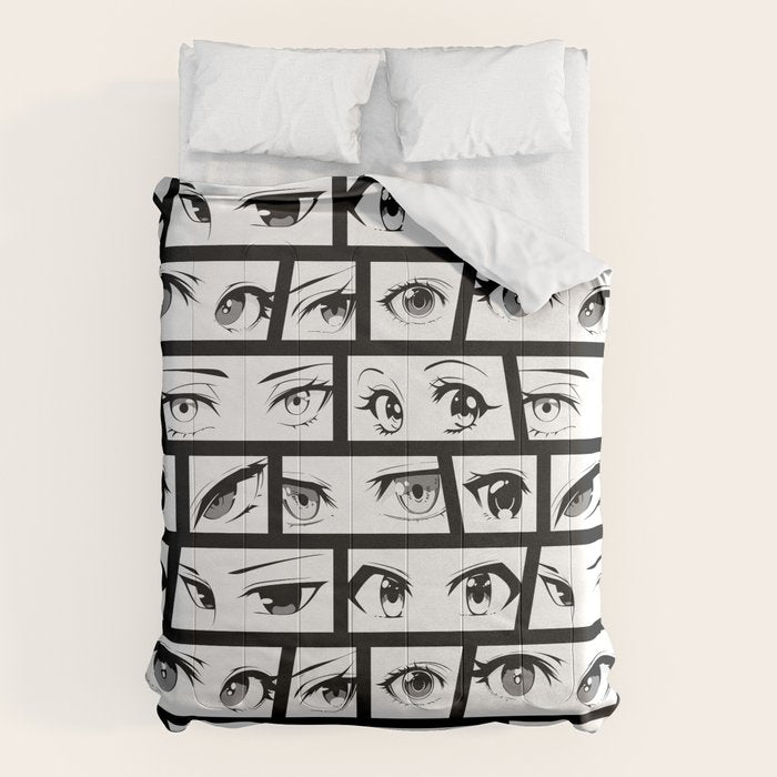 Anime eye cartoon comic art pattern Comforter Gallery Image 6