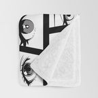 Anime eye cartoon comic art pattern Throw Blanket Gallery Image 3