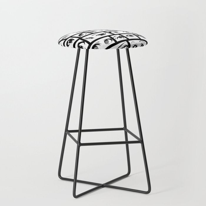 Anime eye cartoon comic art pattern Stool Gallery Image 1
