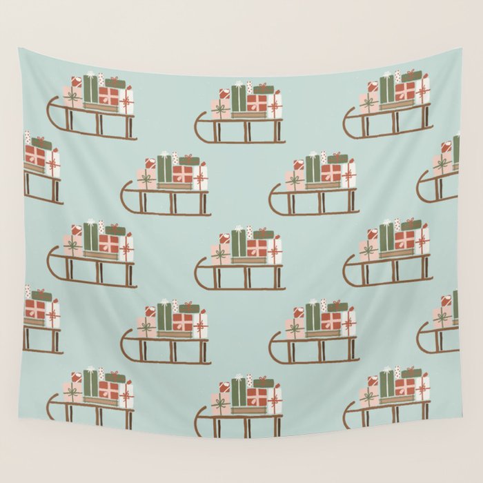 Christmas Sleigh Wall Tapestry Gallery Image 4