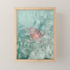 sea turtle iv - reunion island Mini Art Print Gallery Image 1