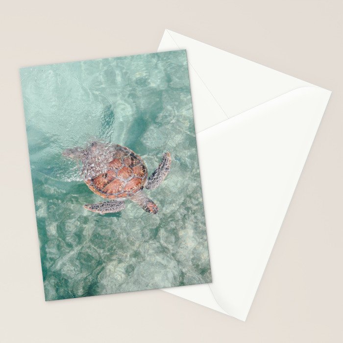 sea turtle iv - reunion island Stationery Card Gallery Image 2