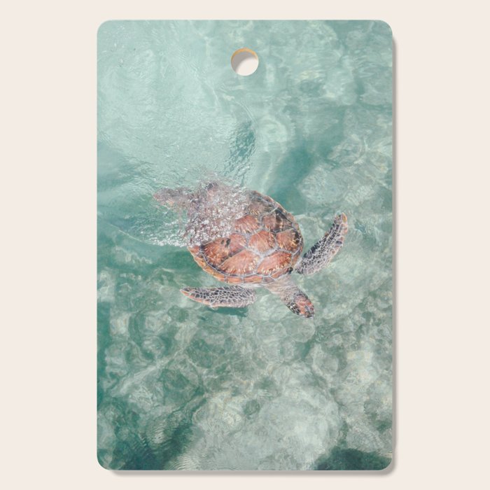 sea turtle iv - reunion island Cutting Board Gallery Image 1