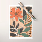 Elegant Botanical Line Art 2 Wrapping Paper Gallery Image 1