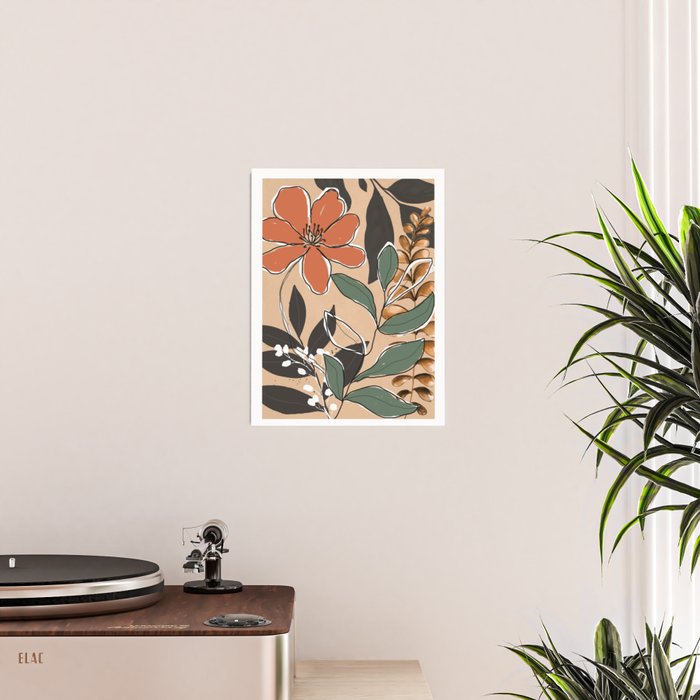 Elegant Botanical Line Art 2 Poster Gallery Image 2