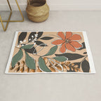 Elegant Botanical Line Art 2 Rug Gallery Image 1