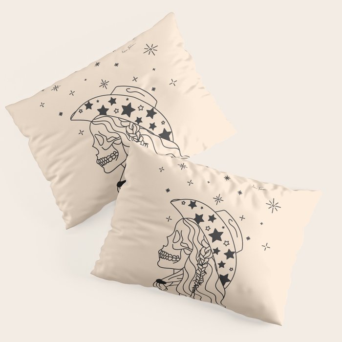 Love or Die Tryinâ - Rhinestone Cowgirl Black & Cream Pillow Sham Gallery Image 1