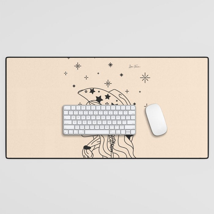 Love or Die Tryinâ - Rhinestone Cowgirl Black & Cream Desk Mat Gallery Image 1