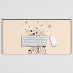 Love or Die Tryinâ - Rhinestone Cowgirl Black & Cream Desk Mat Gallery Image 1